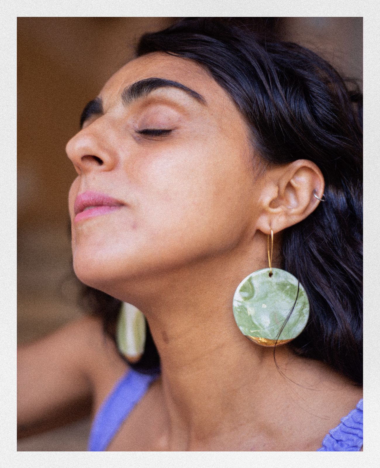 Balwa بَلْوة Round marbled earrings